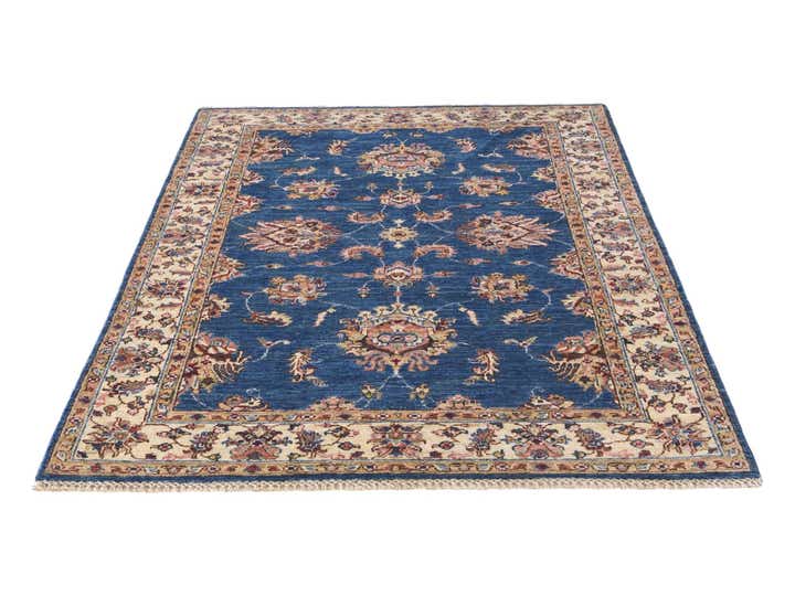 4' 1 x 6' Hand Knotted Peshawar Ziegler Rug
