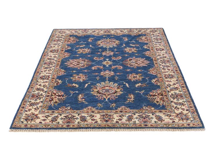 Detail image of 4' 1 x 6' Hand Knotted Peshawar Ziegler Rug