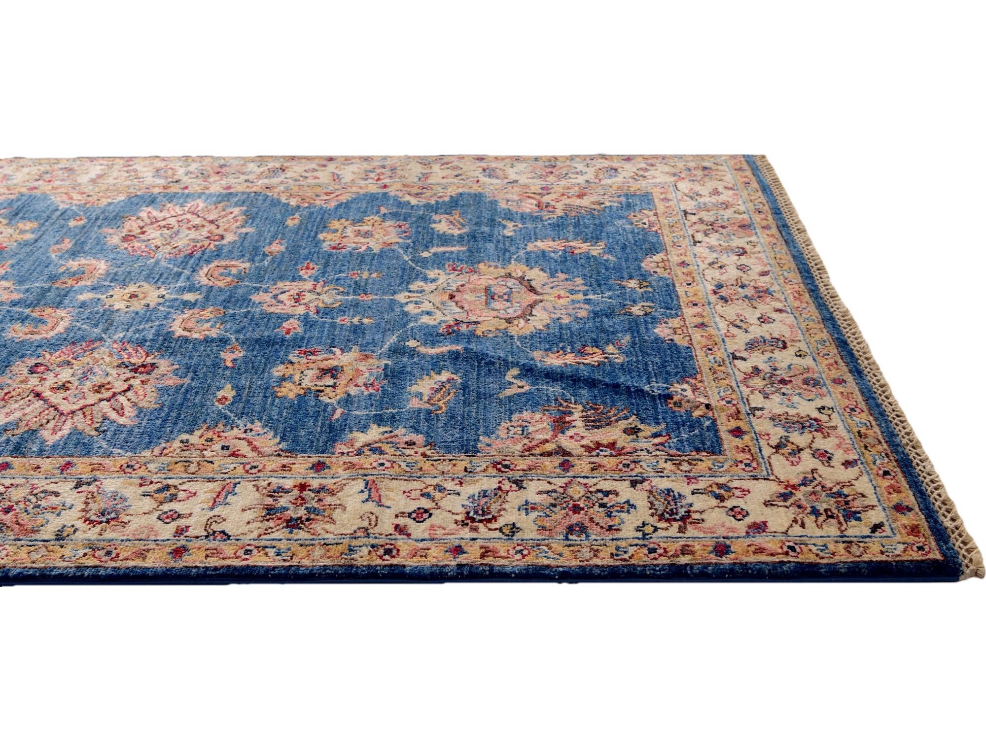 4' 1 x 6' Hand Knotted Peshawar Ziegler Rug
