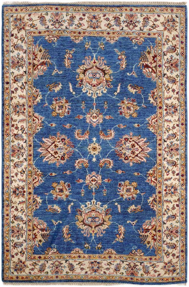 4' 1 x 6' Hand Knotted Peshawar Ziegler Rug