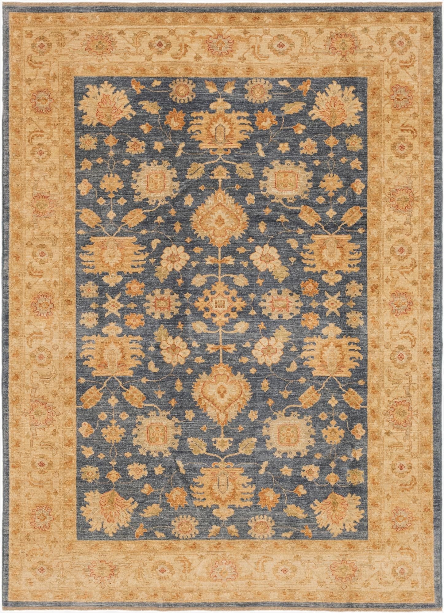 6' 8 x 9'  Hand Knotted Peshawar Ziegler Rug