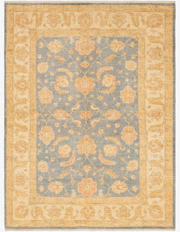 5' 9 x 7' 8 Hand Knotted Peshawar Ziegler Rug