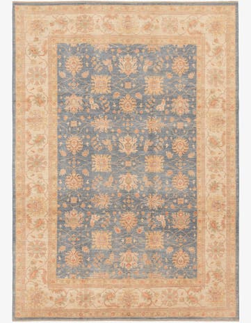 9' x 12' 5 Hand Knotted Peshawar Ziegler Rug