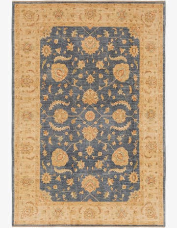6' 8 x 9' 8 Hand Knotted Peshawar Ziegler Rug