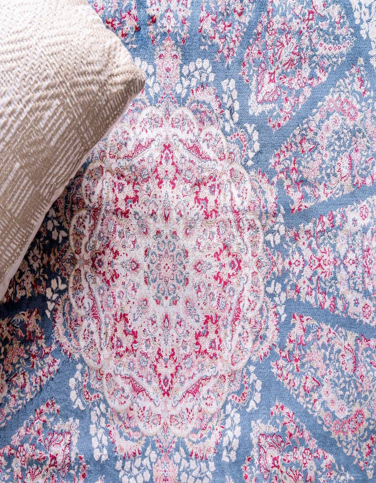 Detail image of 9' 2 x 12' 6 Qom Bamboo Silk Rug