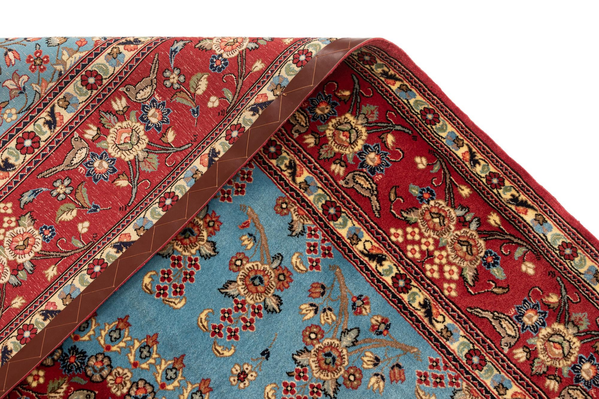 6' 7 x 9' 7 Hand Knotted Qom Persian Rug