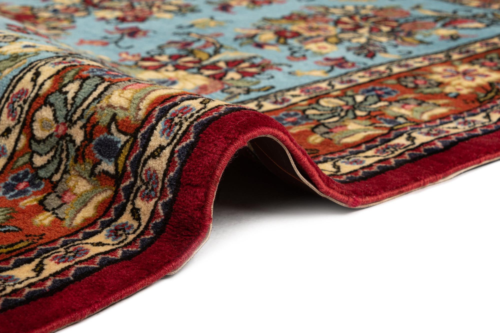 3' 6 x 4' 11 Hand Knotted Qom Persian Rug