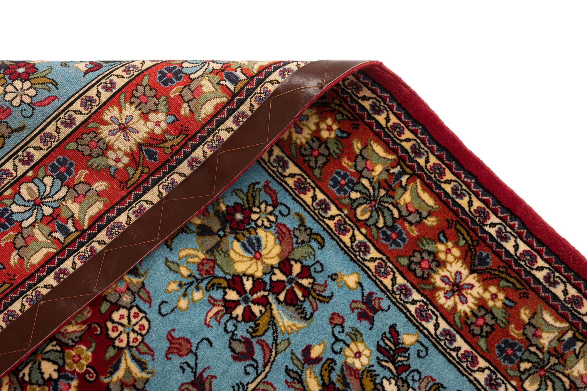 3' 6 x 4' 11 Hand Knotted Qom Persian Rug