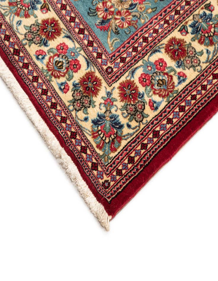 Detail image of 4' 8 x 6' 9  Hand Knotted Qom Persian Rug