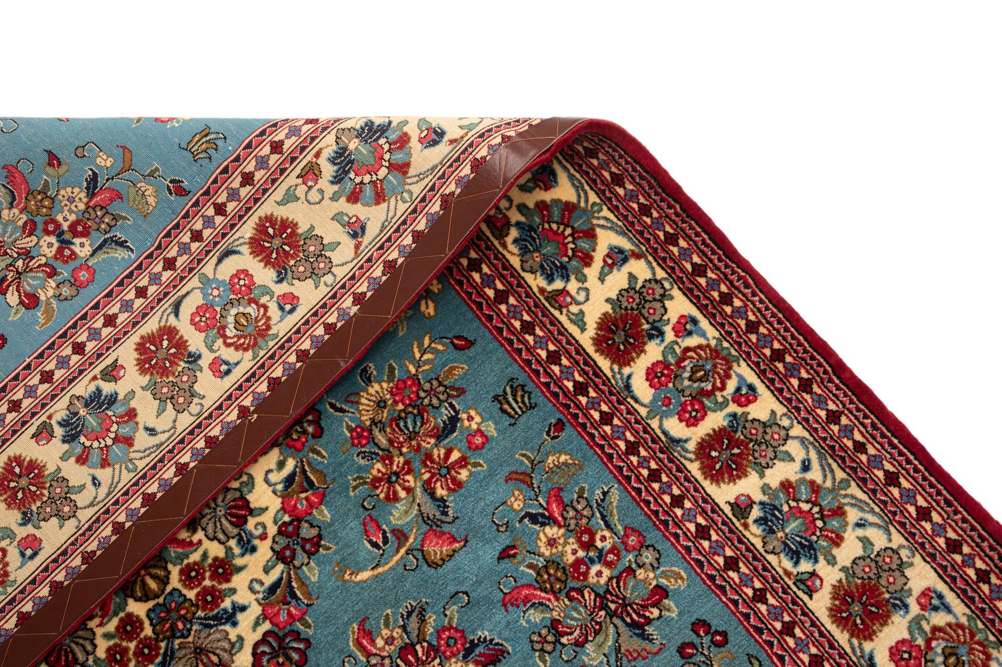 4' 8 x 6' 9 Hand Knotted Qom Persian Rug