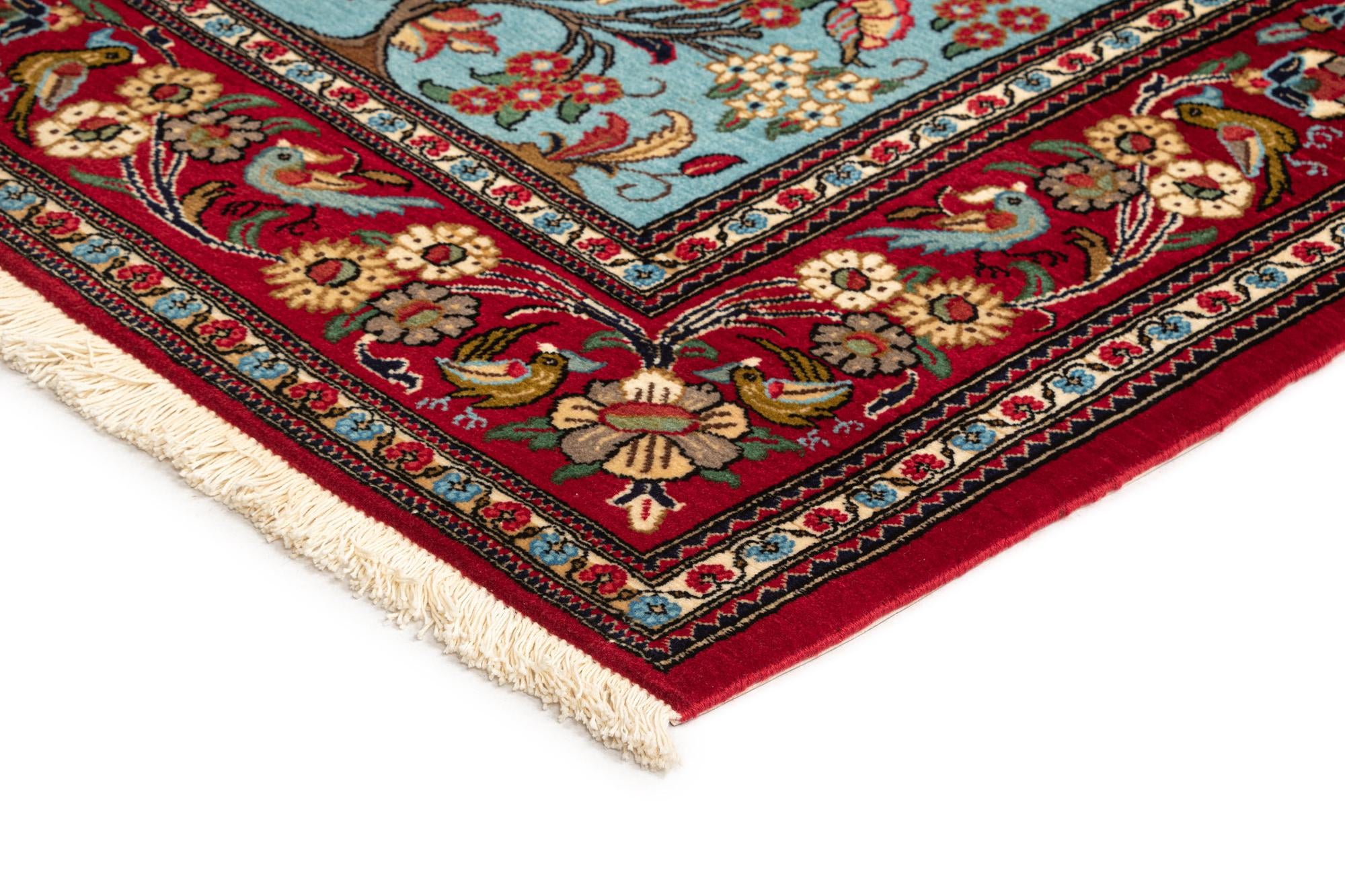 4' 10 x 6' 11 Hand Knotted Qom Persian Rug