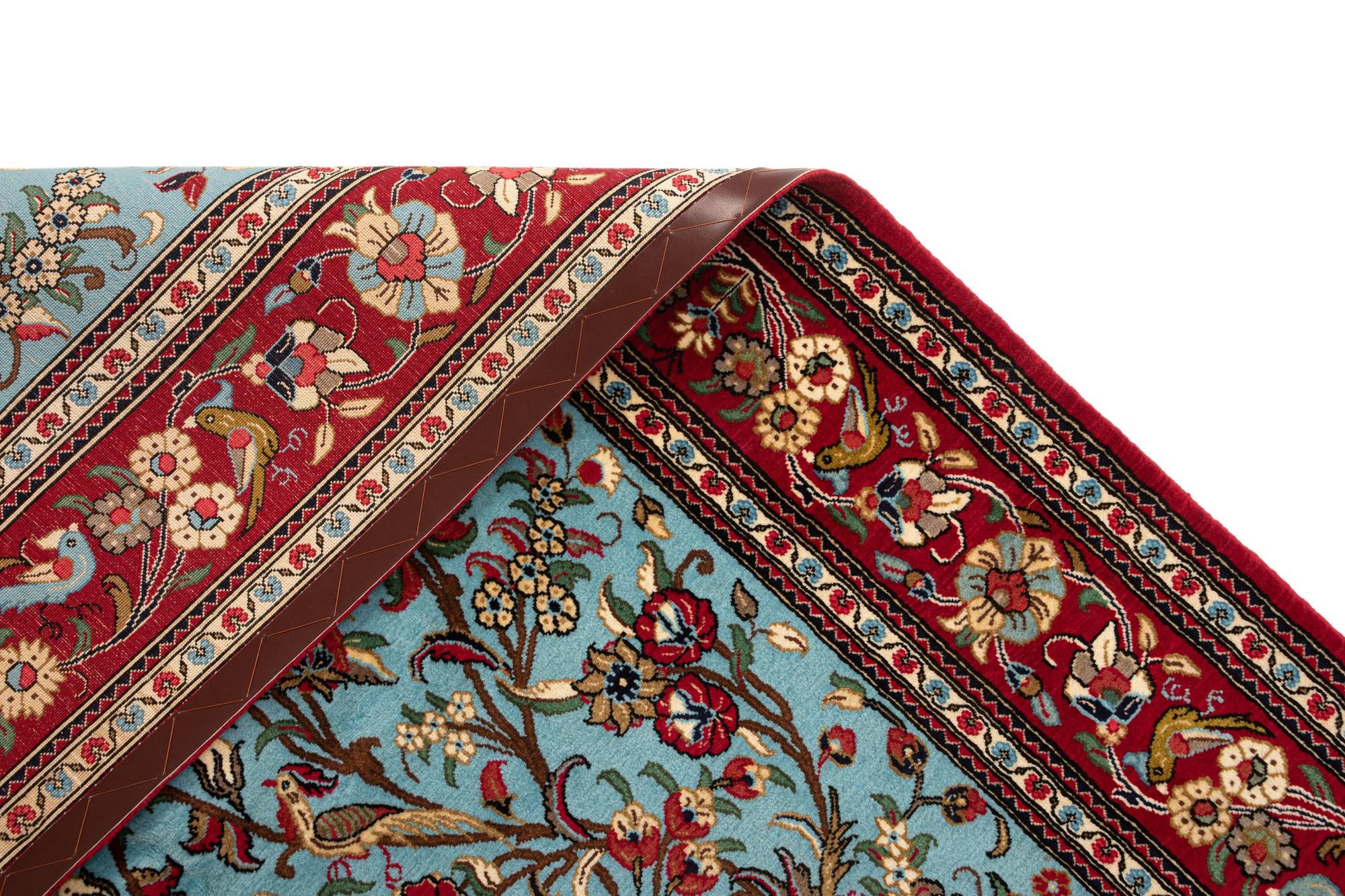 4' 10 x 6' 11 Hand Knotted Qom Persian Rug