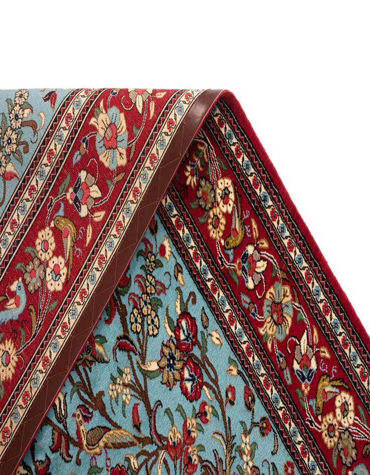 Detail image of 4' 10 x 6' 11  Hand Knotted Qom Persian Rug