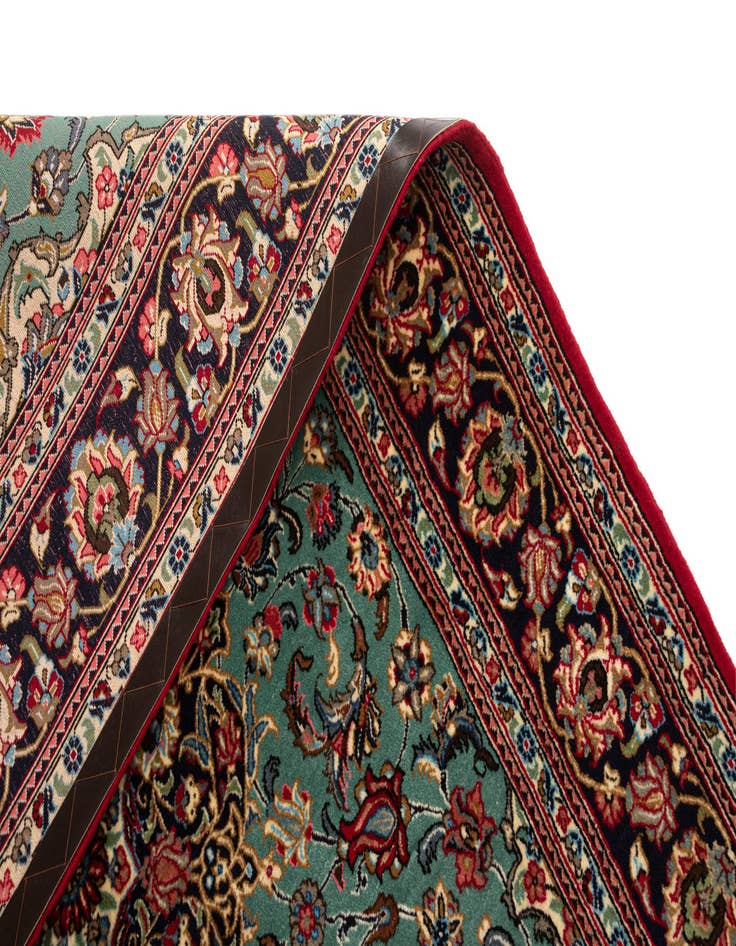 Detail image of 4' 9 x 7' 2  Hand Knotted Qom Persian Rug