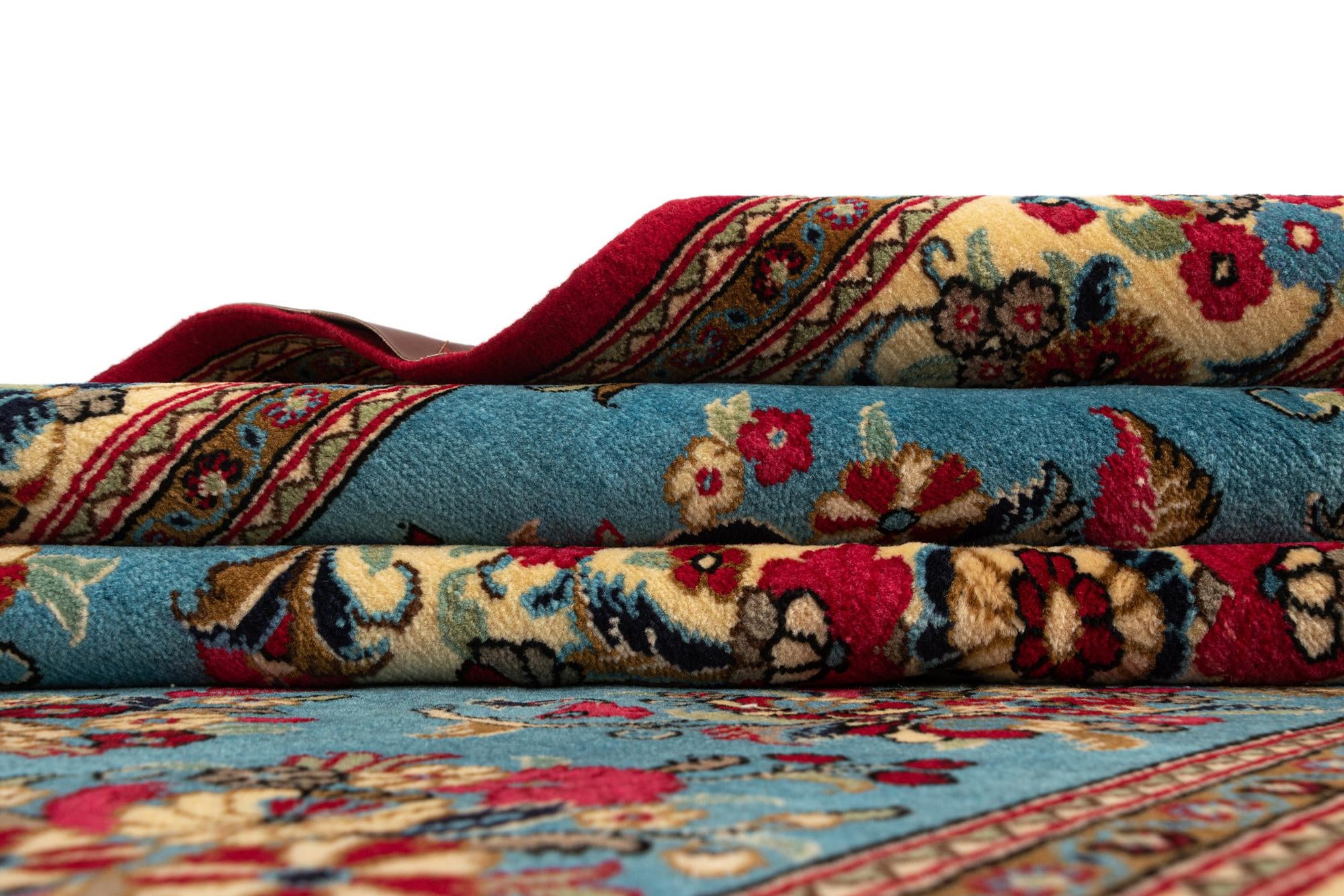 4' 9 x 6' 10 Hand Knotted Qom Persian Rug