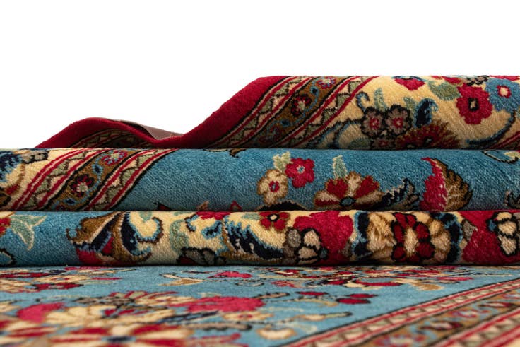 Detail image of 4' 9 x 6' 10 Hand Knotted Qom Persian Rug