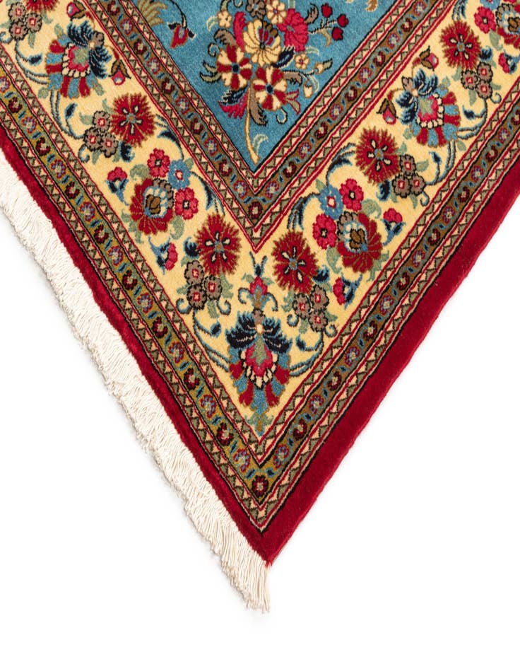 Detail image of 4' 9 x 6' 10  Hand Knotted Qom Persian Rug