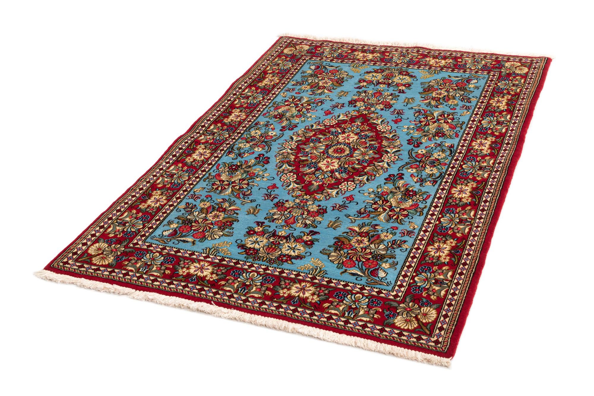 3' 5 x 5' 1 Hand Knotted Qom Persian Rug