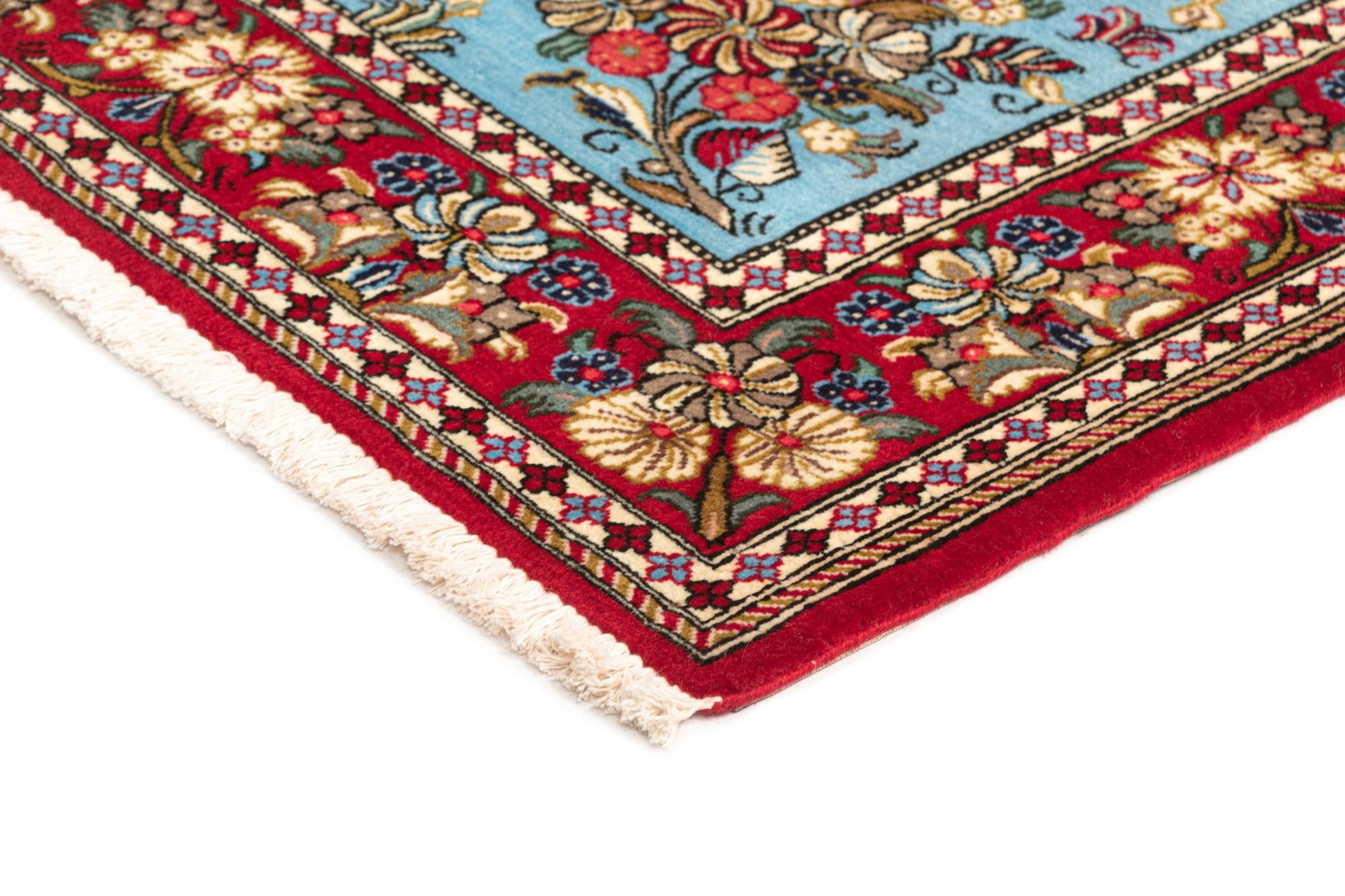 3' 5 x 5' 1 Hand Knotted Qom Persian Rug