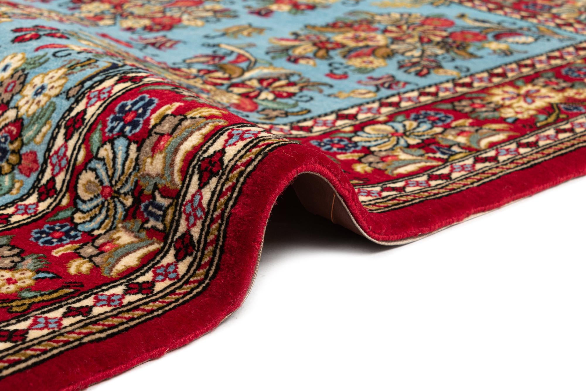3' 5 x 5' 1 Hand Knotted Qom Persian Rug