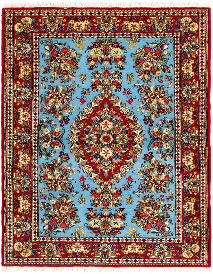 Detail image of 3' 5 x 5' 1 Hand Knotted Qom Persian Rug