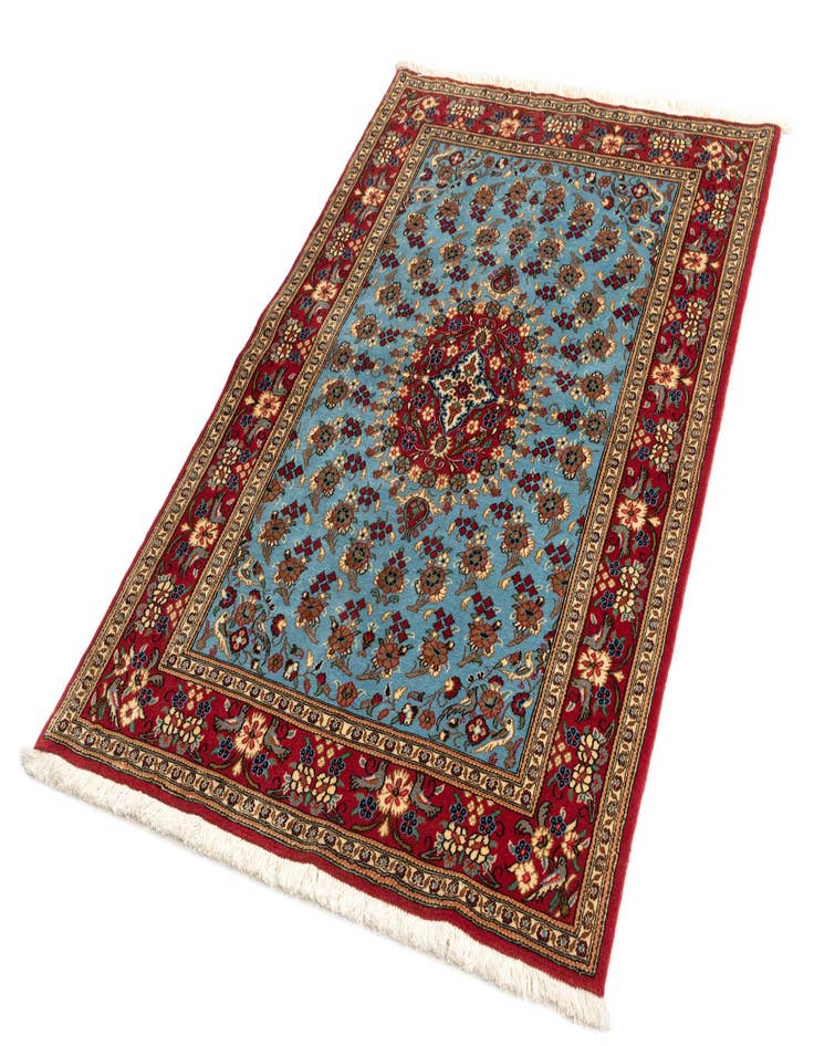 Detail image of 3' 5 x 5'  Hand Knotted Qom Persian Rug