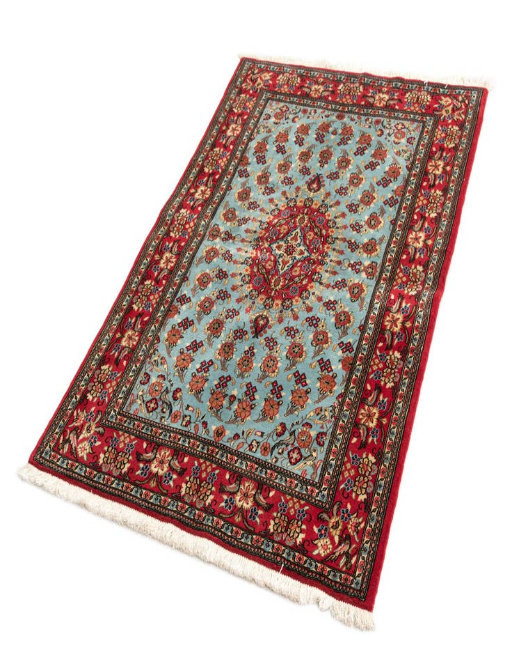 Detail image of 3' 7 x 5'  Hand Knotted Qom Persian Rug