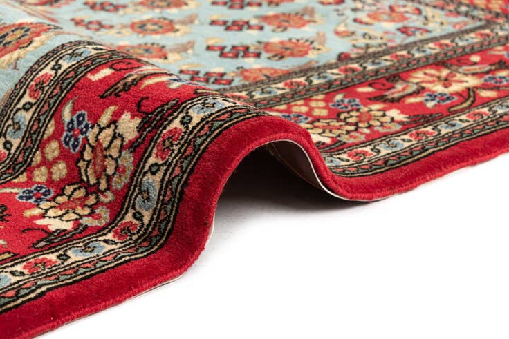 Detail image of 3' 7 x 5' Hand Knotted Qom Persian Rug