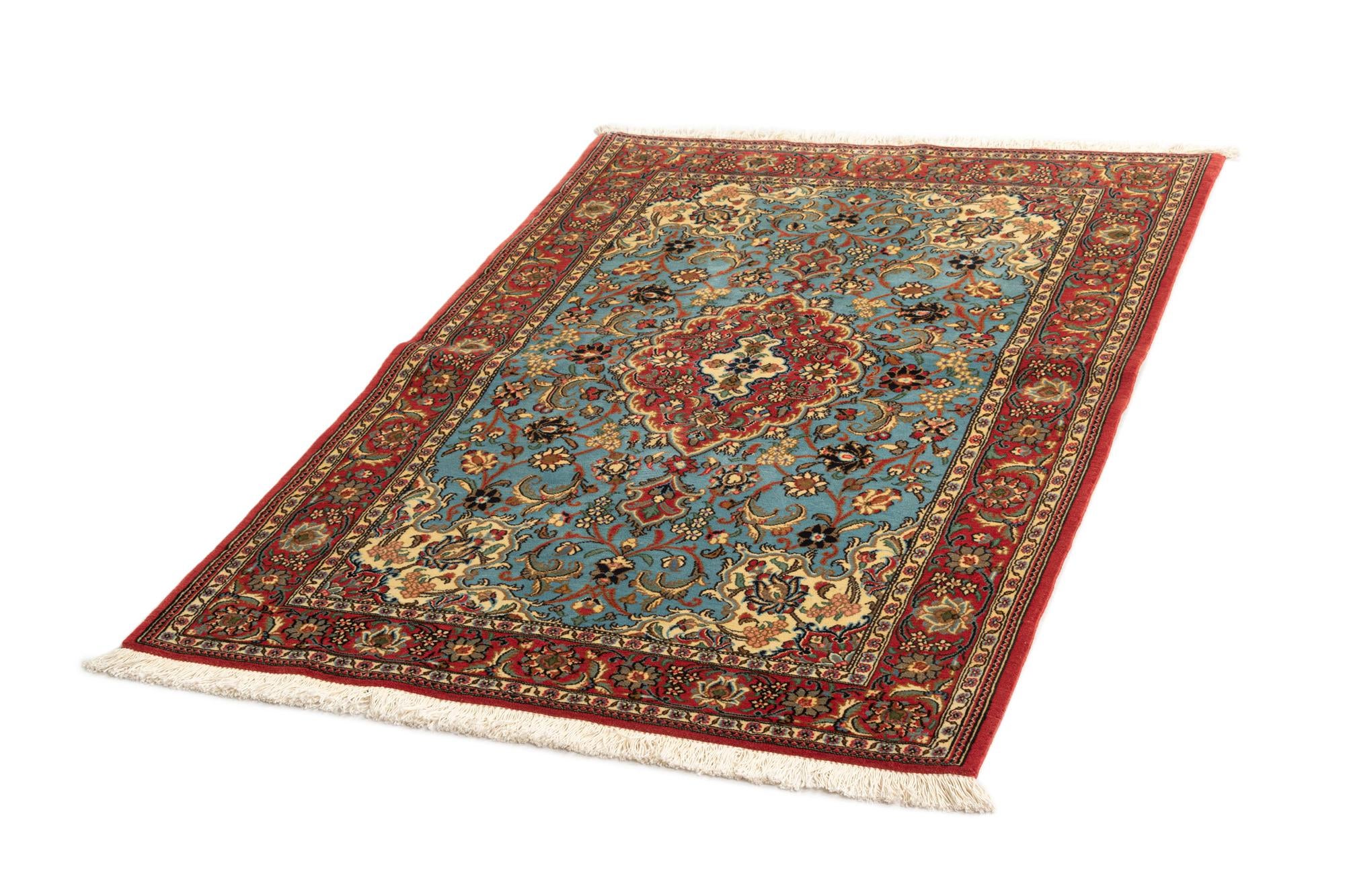 3' 6 x 5' 1 Hand Knotted Qom Persian Rug