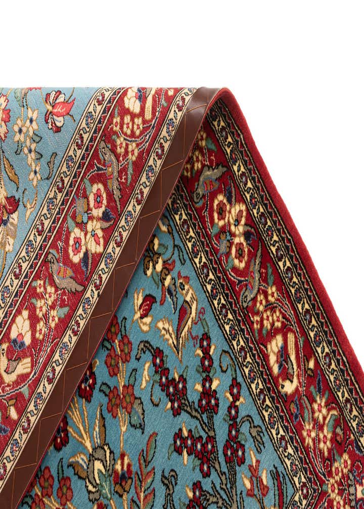 3' 5 x 5' Hand Knotted Qom Persian Rug