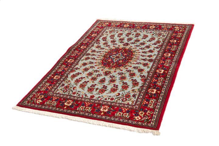 3' 7 x 4' 11 Hand Knotted Qom Persian Rug