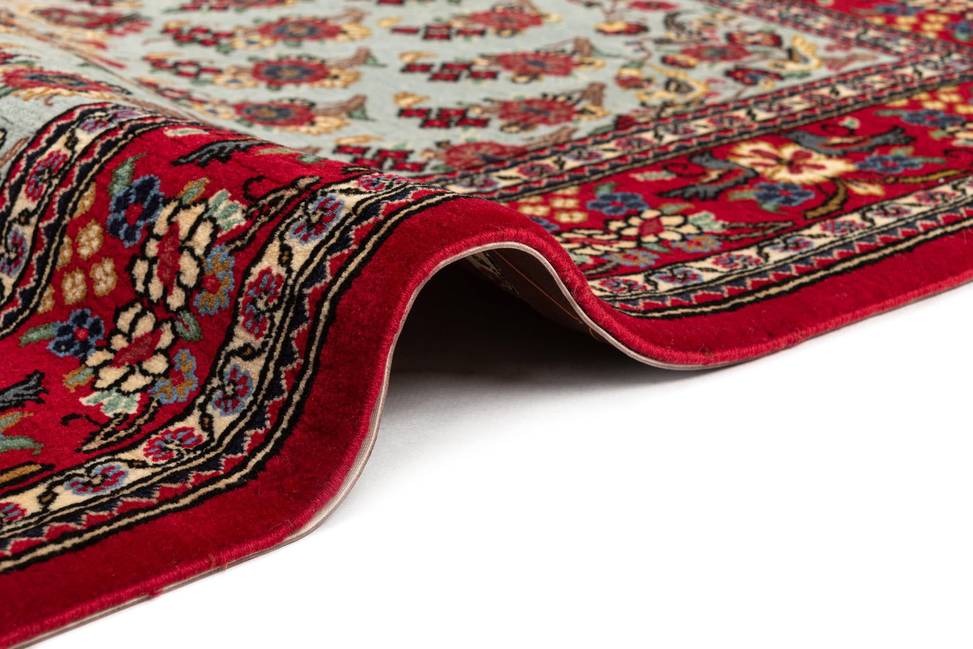 3' 7 x 4' 11 Hand Knotted Qom Persian Rug