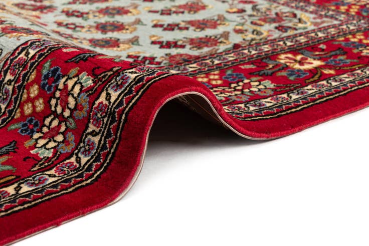 Detail image of 3' 7 x 4' 11 Hand Knotted Qom Persian Rug