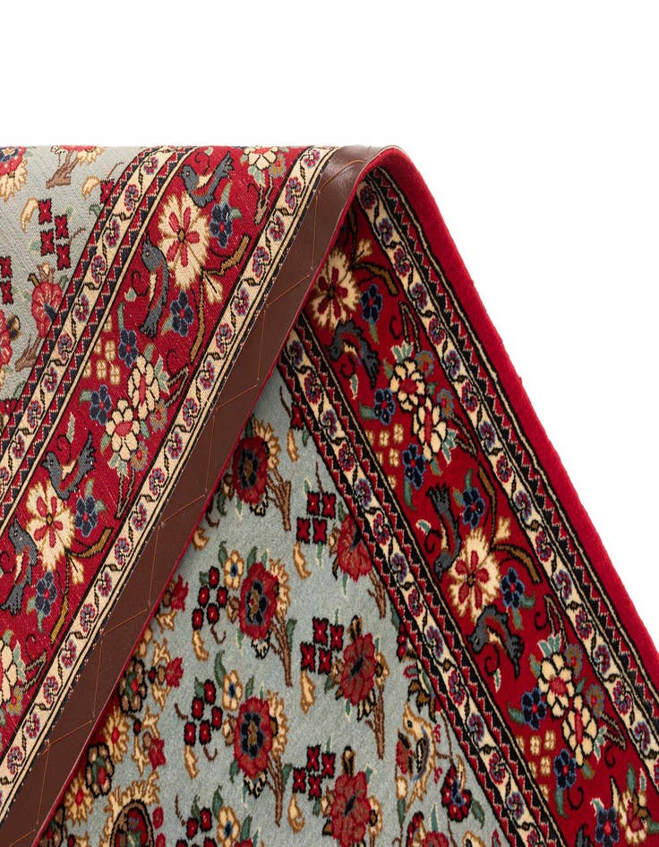 Detail image of 3' 7 x 4' 11  Hand Knotted Qom Persian Rug