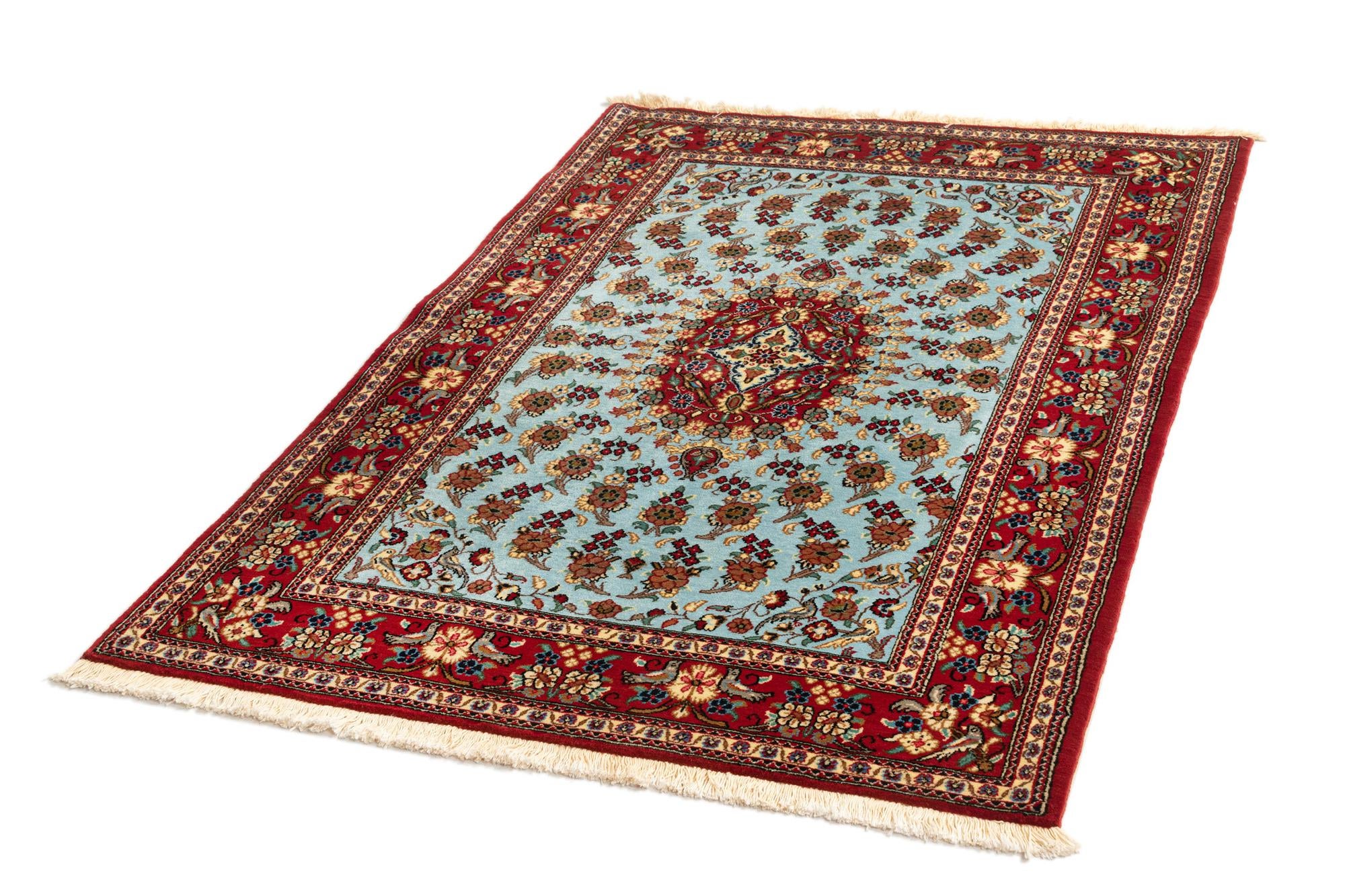 3' 5 x 5' 1 Hand Knotted Qom Persian Rug