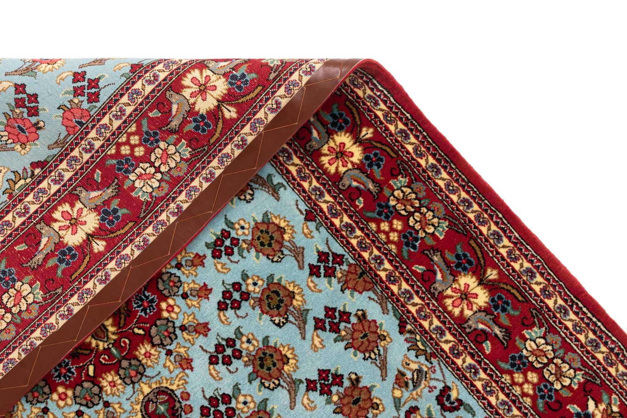 3' 5 x 5' 1 Hand Knotted Qom Persian Rug