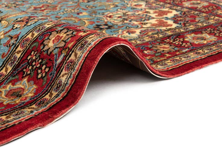 Detail image of 3' 5 x 5' Hand Knotted Qom Persian Rug