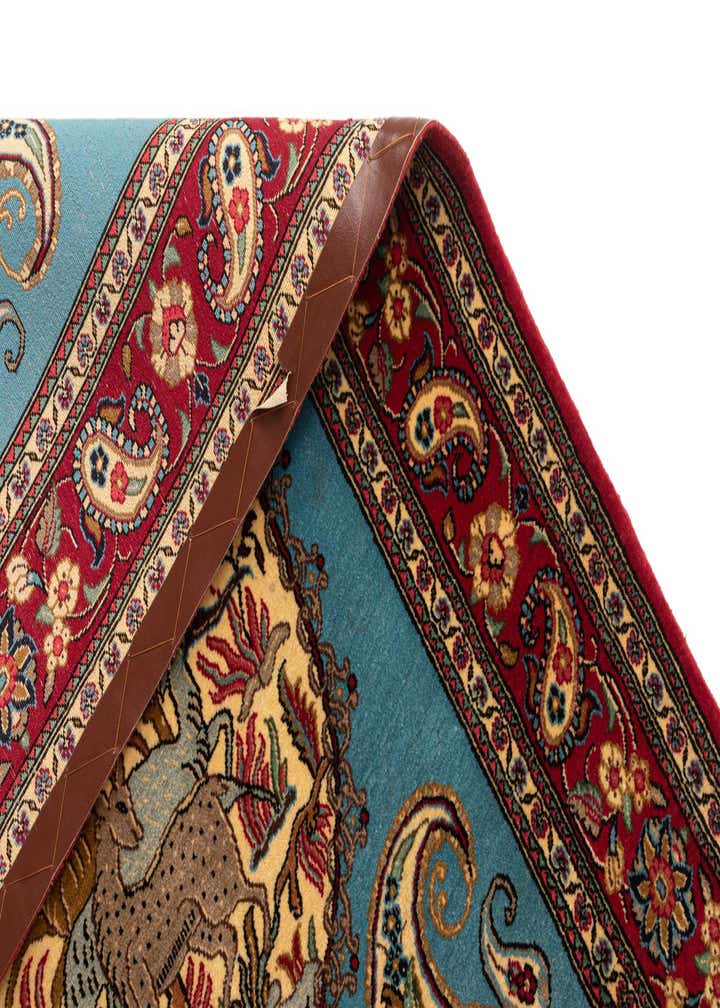 3' 6 x 5' 4 Hand Knotted Qom Persian Rug