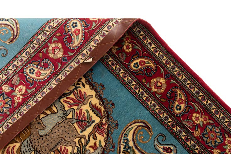 Detail image of 3' 6 x 5' 4 Hand Knotted Qom Persian Rug