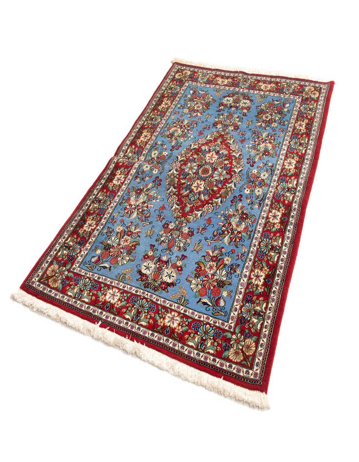 Detail image of 3' 6 x 5' 1  Hand Knotted Qom Persian Rug