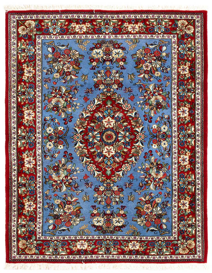 Detail image of 3' 6 x 5' 1 Hand Knotted Qom Persian Rug