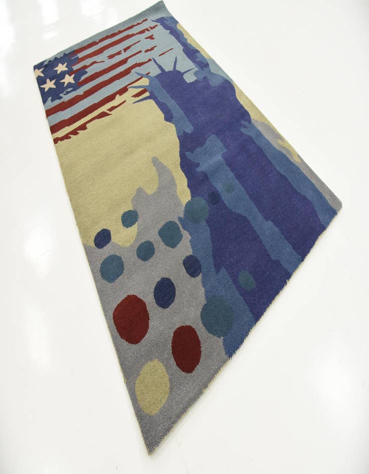 Detail image of 5' x 7' 9 Reproduction Gabbeh Wool Rug