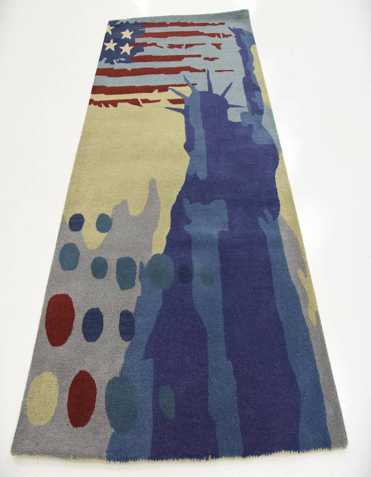 Detail image of 5' x 7' 9 Reproduction Gabbeh Wool Rug