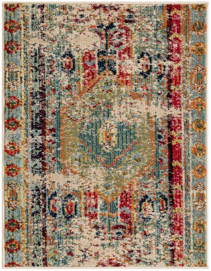 Detail image of 2' 2 x 3' Washable Santa Fe Rug