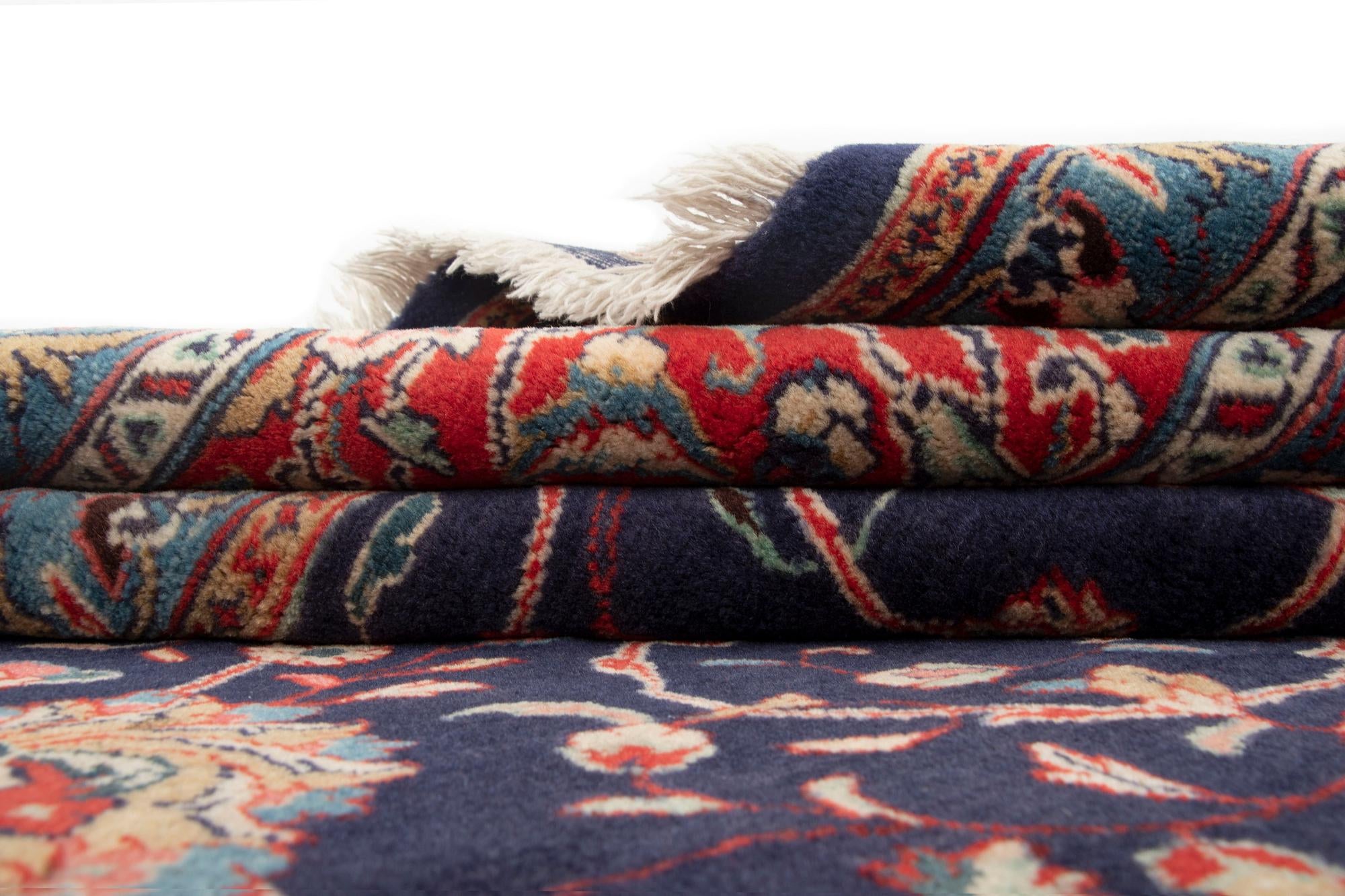 8' 7 x 11' 11 Hand Knotted Sarough Persian Wool Rug