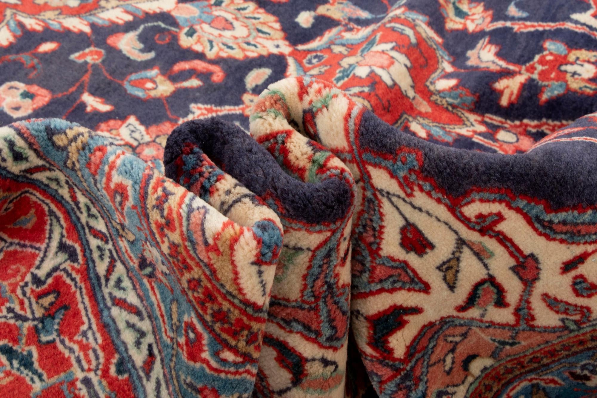 8' 7 x 11' 11 Hand Knotted Sarough Persian Wool Rug