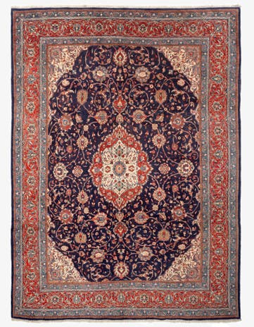 8' 7 x 11' 11 Hand Knotted Sarough Persian Wool Rug
