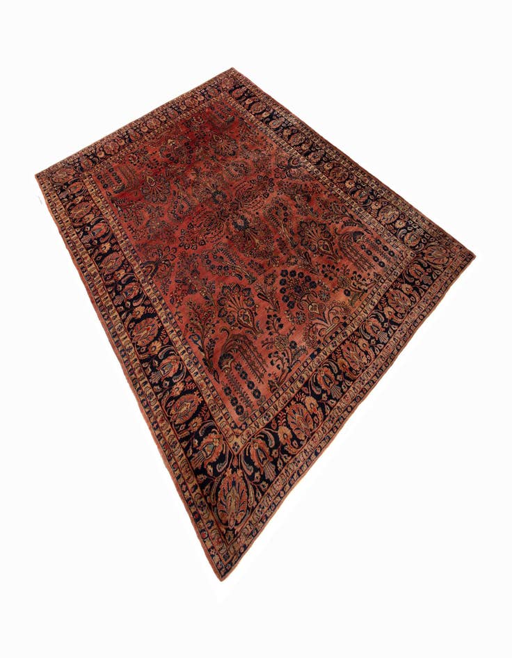 Detail image of 8' 10 x 11' 6  Hand Knotted Sarouk Persian Rug