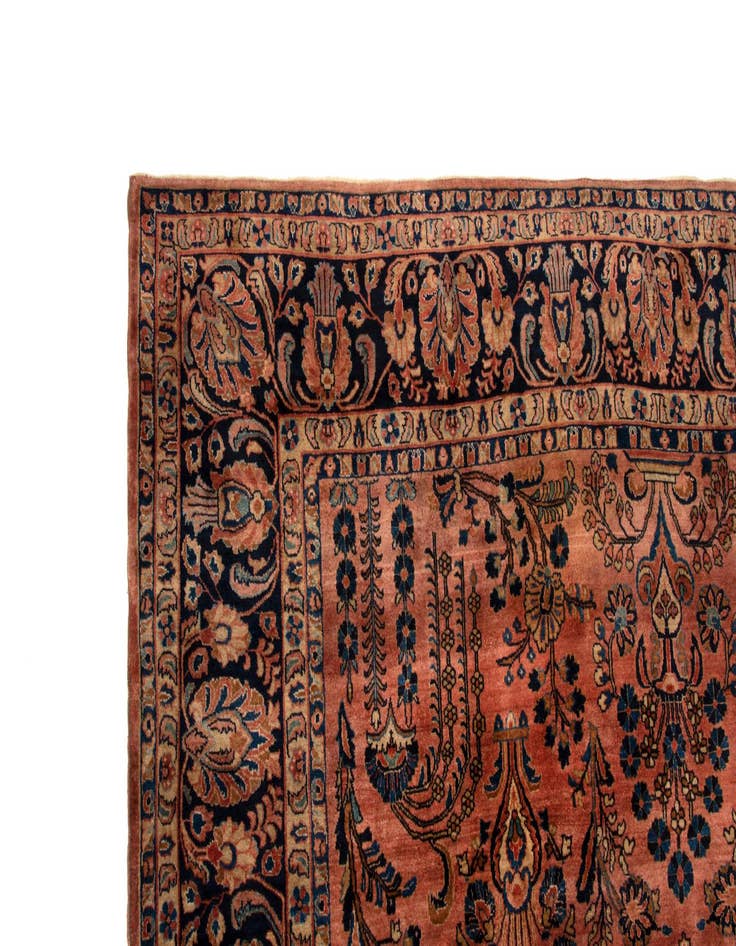 Detail image of 8' 10 x 11' 6  Hand Knotted Sarouk Persian Rug