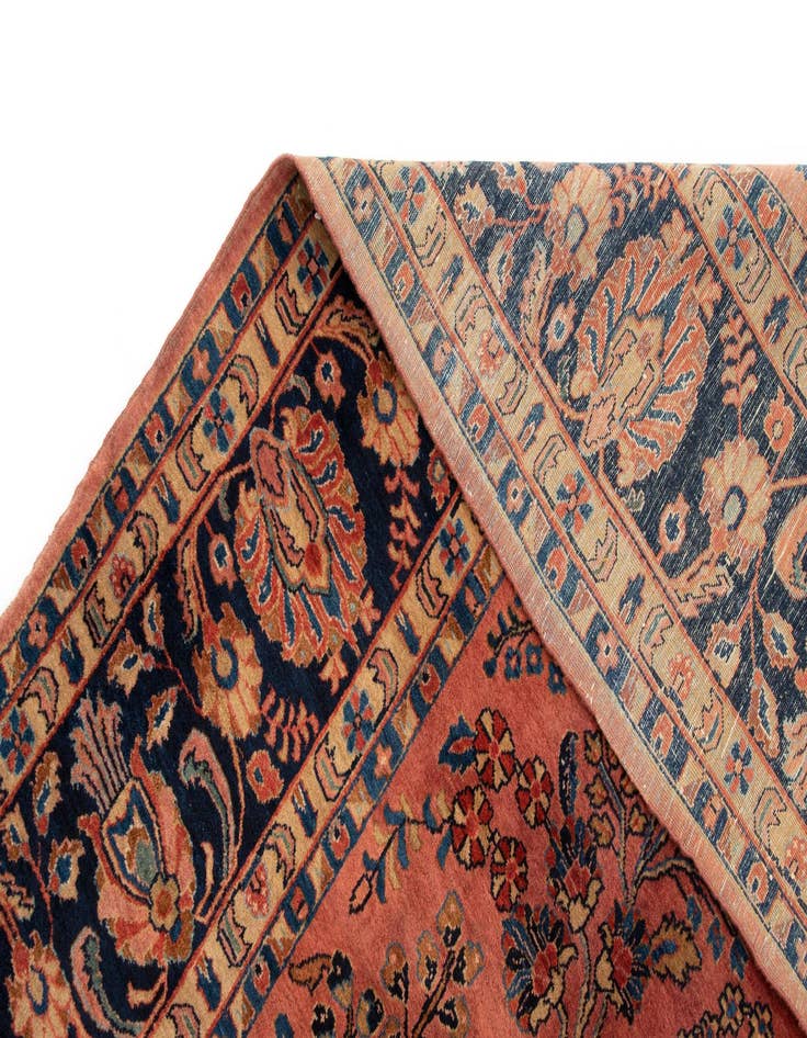 Detail image of 8' 10 x 11' 6  Hand Knotted Sarouk Persian Rug